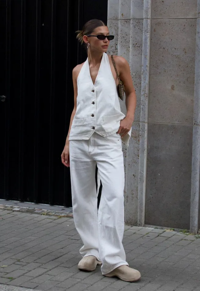 Denim Women Lioness Fashion TOP MODEL JEAN Porcelain