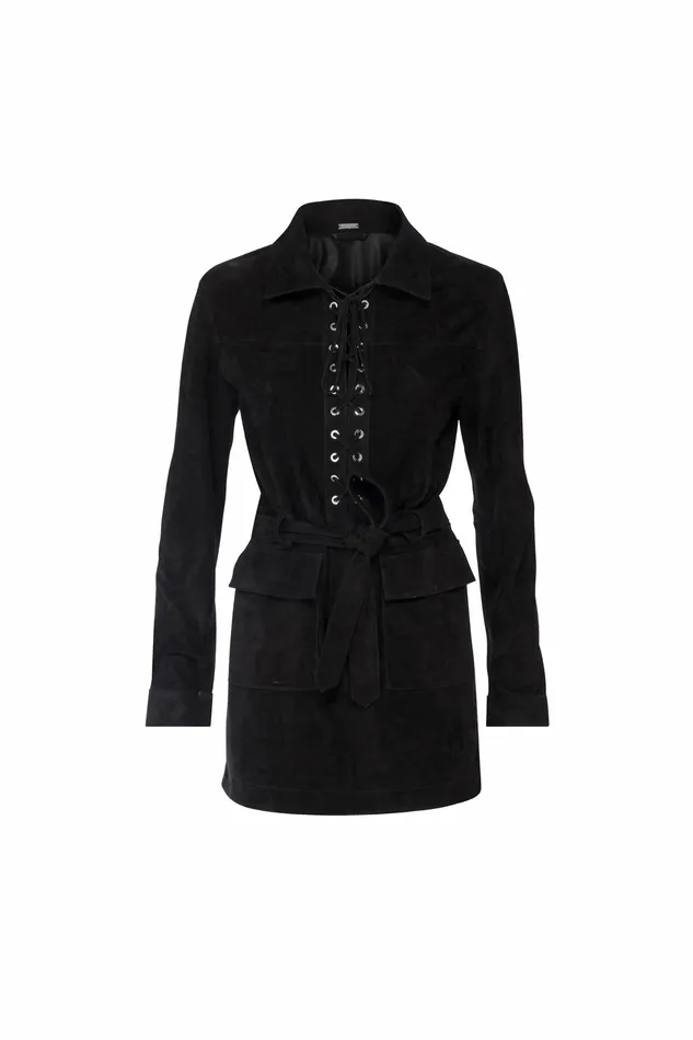 DODO BAR OR Dresses Marina Mini Dress Black Suede 8211 Women