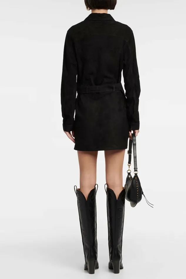DODO BAR OR Dresses Marina Mini Dress Black Suede 8211 Women