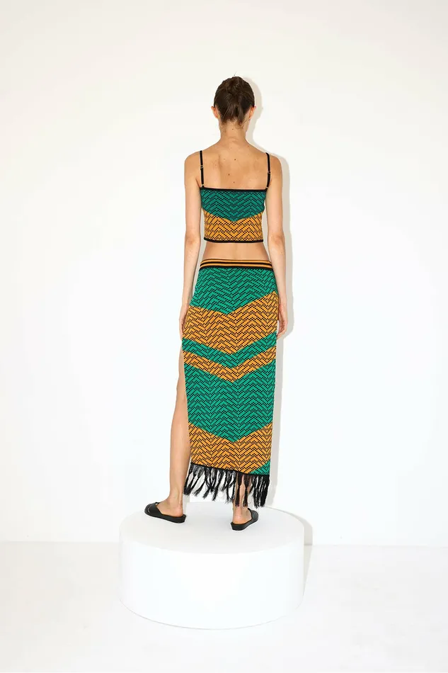 DODO BAR OR Knitwear Bebe Top Green Orange Combo 8211 Women