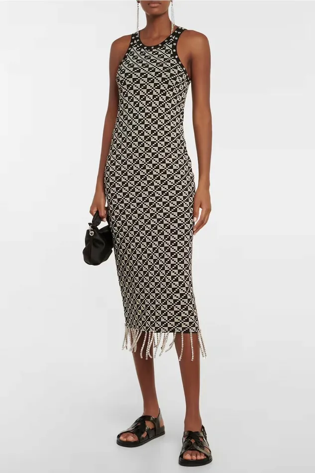 DODO BAR OR Knitwear Kishi Dress Black Cream 8211 Women DODO BAR OR Knitwear Kishi Dress Black Cream 8211 Women