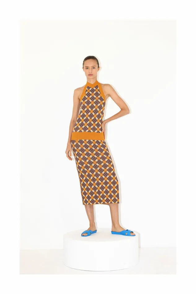 DODO BAR OR Knitwear Lily Top Brown Orange Combo 8211 Women