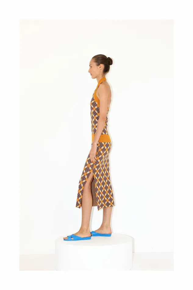 DODO BAR OR Knitwear Lily Top Brown Orange Combo 8211 Women