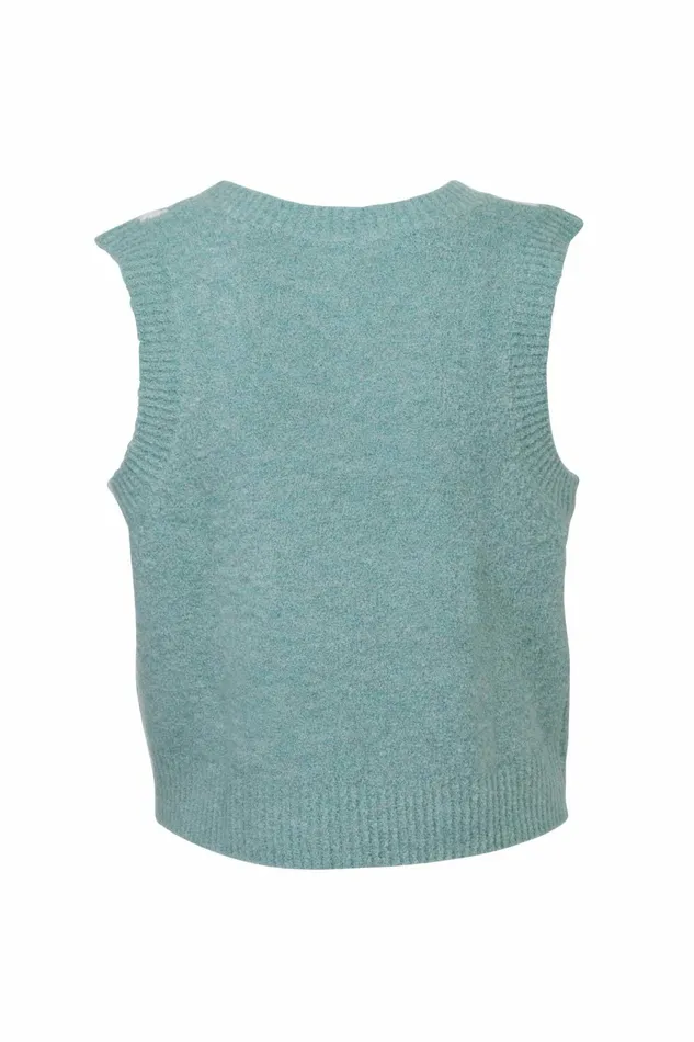 DODO BAR OR Knitwear Silviya Sweater Vest Pale Blue Combo 8211 Women
