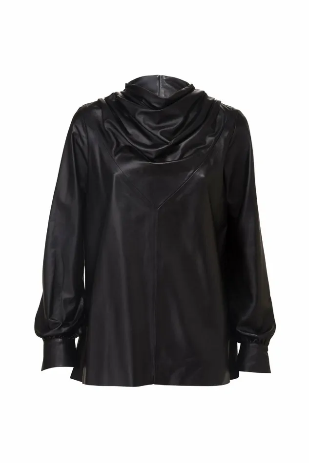 DODO BAR OR Leather Bilbi Shirt Black 8211 Women