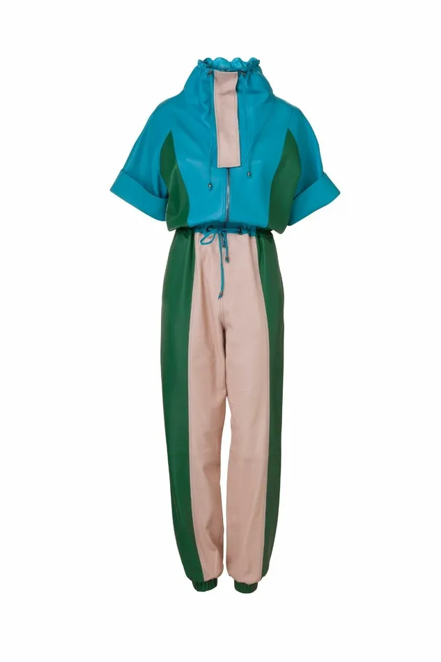DODO BAR OR Leather Eva Jumpsuit Turquoise Multi Colour 8211 Women