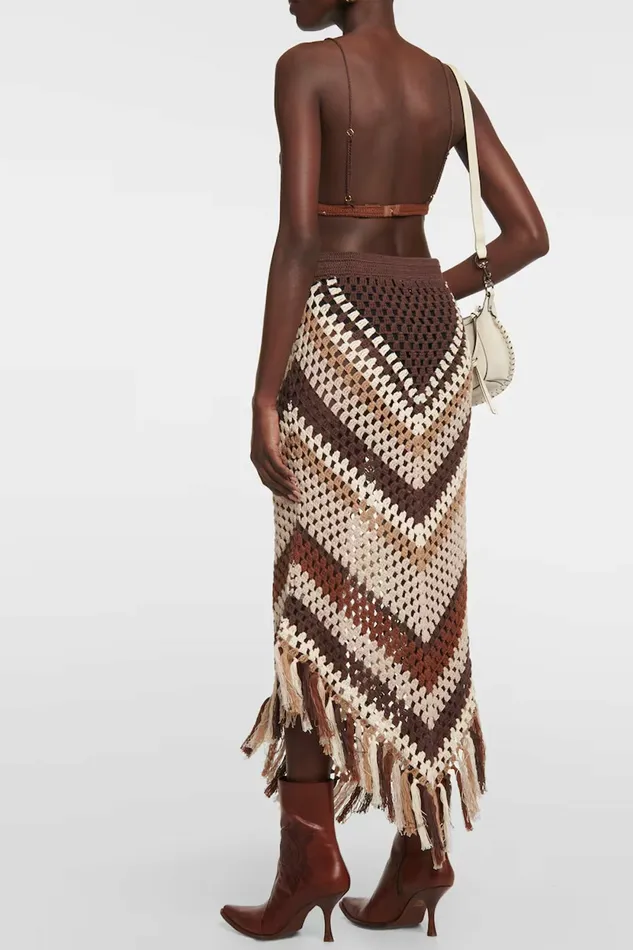 DODO BAR OR Skirts BREJACHA SKIRT Brown Combo 8211 Women DODO BAR OR Skirts BREJACHA SKIRT Brown Combo 8211 Women