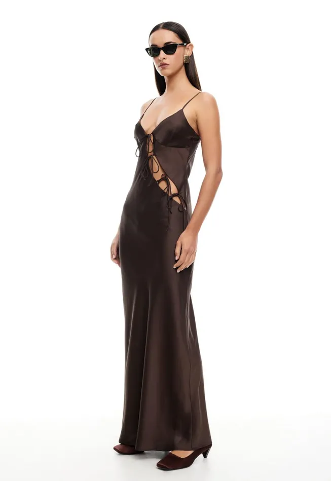 Dresses Women Lioness Fashion ABOUT A GIRL MAXI Chocolate