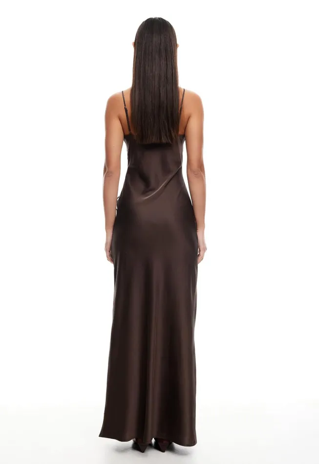 Dresses Women Lioness Fashion ABOUT A GIRL MAXI Chocolate