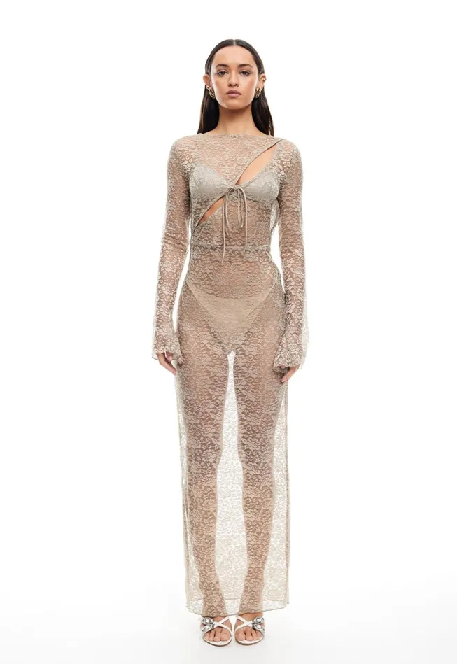 Dresses Women Lioness Fashion FEVER LACE MAXI DRESS Sage Dresses Women Lioness Fashion FEVER LACE MAXI DRESS Sage