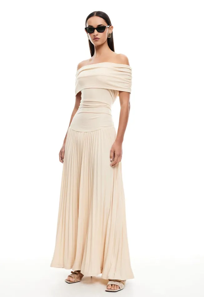Dresses Women Lioness Fashion FIELD OF DREAMS MAXI Oatmeal