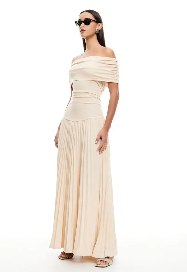 Dresses Women Lioness Fashion FIELD OF DREAMS MAXI Oatmeal Dresses Women Lioness Fashion FIELD OF DREAMS MAXI Oatmeal