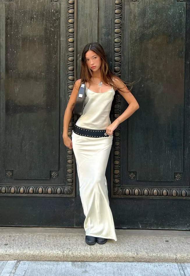 Dresses Women Lioness Fashion SUNSET STRIP MAXI Champagne