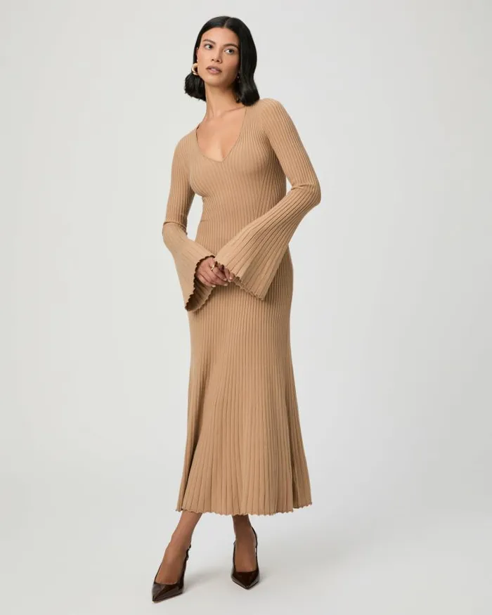 Dresses Women PAIGE Bel Dress 8211 Dark Camel
