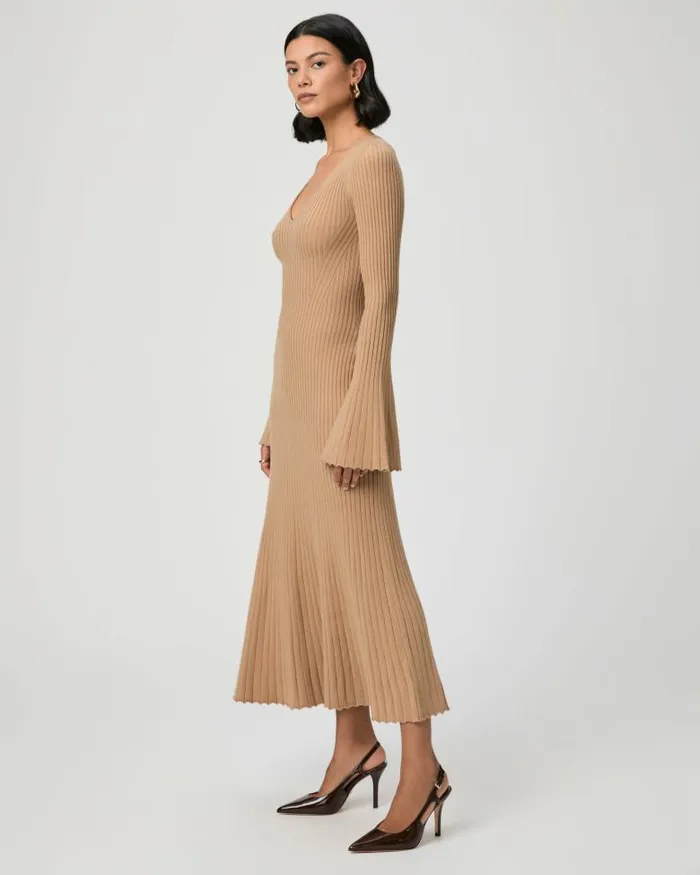 Dresses Women PAIGE Bel Dress 8211 Dark Camel Dresses Women PAIGE Bel Dress 8211 Dark Camel