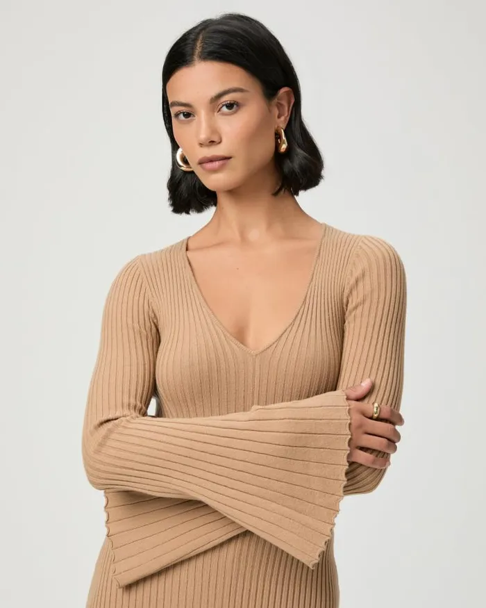 Dresses Women PAIGE Bel Dress 8211 Dark Camel Dresses Women PAIGE Bel Dress 8211 Dark Camel