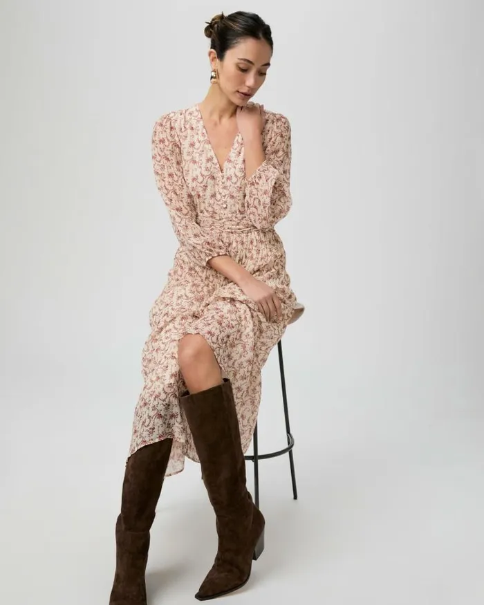 Dresses Women PAIGE Nicolo Dress 8211 CreamFlagstone Silk Dresses Women PAIGE Nicolo Dress 8211 CreamFlagstone Silk