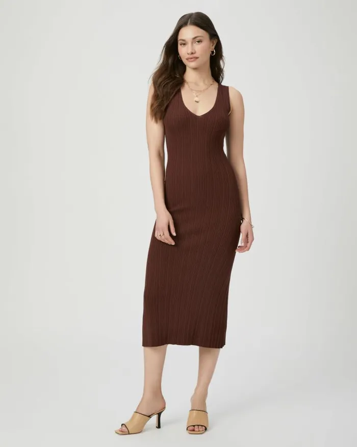 Dresses Women PAIGE Sapphia Dress 8211 Rum Raisin