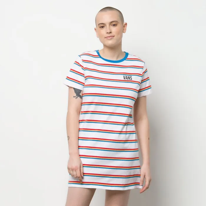 Dresses Women Vans Long Way Tee Dress White