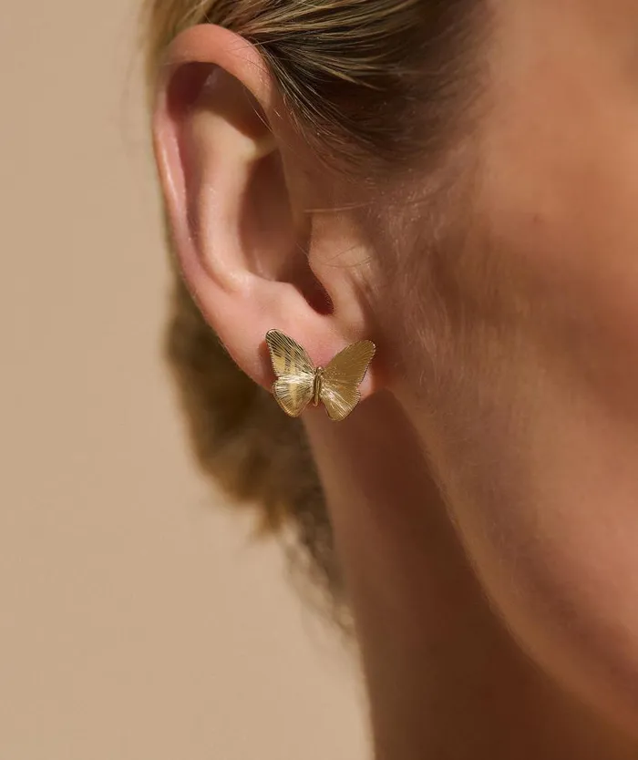 Earrings Women Olivia Burton Butterfly Gold Stud Earrings