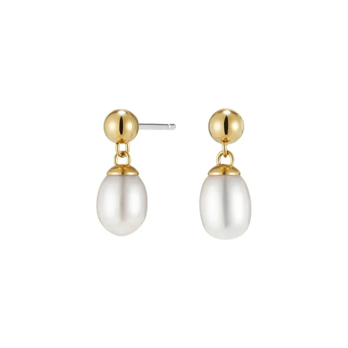 Earrings Women Olivia Burton By The Sea Pearl Gold Plated Drop Earrings