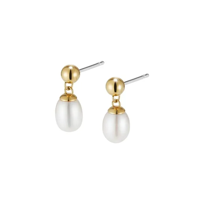 Earrings Women Olivia Burton By The Sea Pearl Gold Plated Drop Earrings