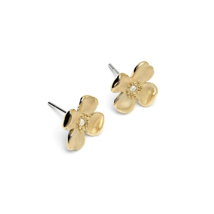 Earrings Women Olivia Burton Dogwood Flower Gold Stud Earrings