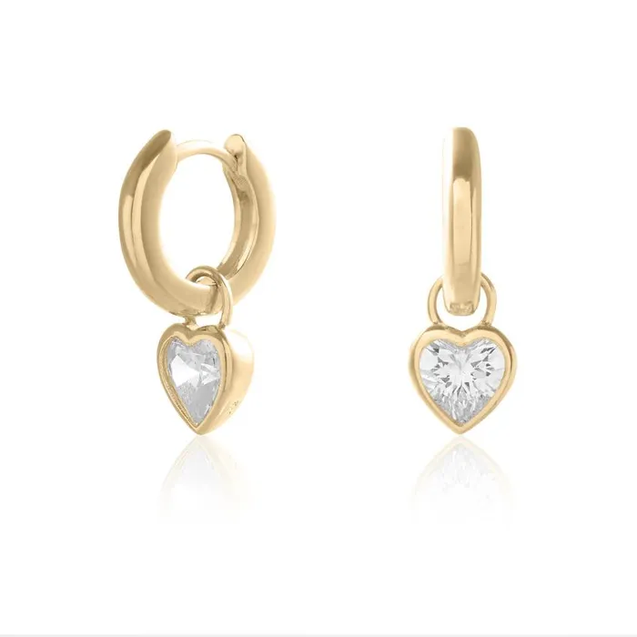 Earrings Women Olivia Burton Gold Heart Huggie Hoops