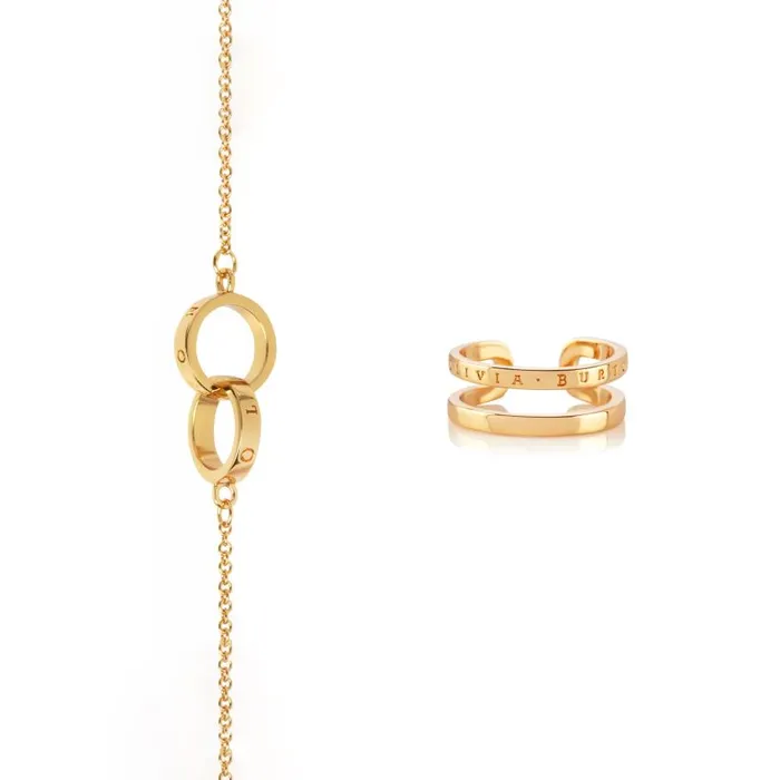 Earrings Women Olivia Burton Gold Interlink Gift Set