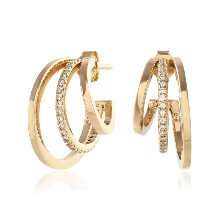 Earrings Women Olivia Burton Gold Multi Hoop Earrings