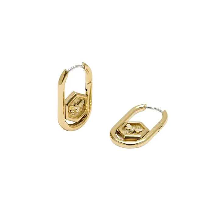 Earrings Women Olivia Burton Minima Bee Gold Hoop Earrings