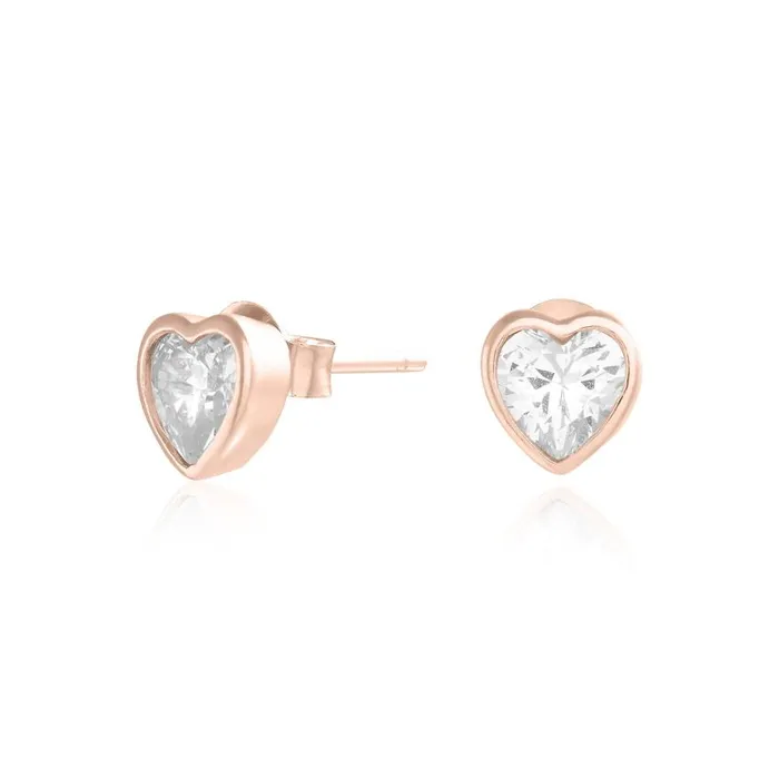 Earrings Women Olivia Burton Rose Gold Heart Stud Earrings