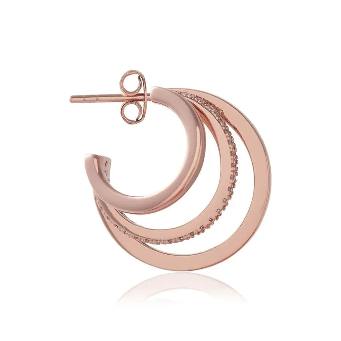 Earrings Women Olivia Burton Rose Gold Multi Hoop Earrings