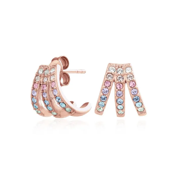 Earrings Women Olivia Burton Rose Gold Rainbow Claw Earrings