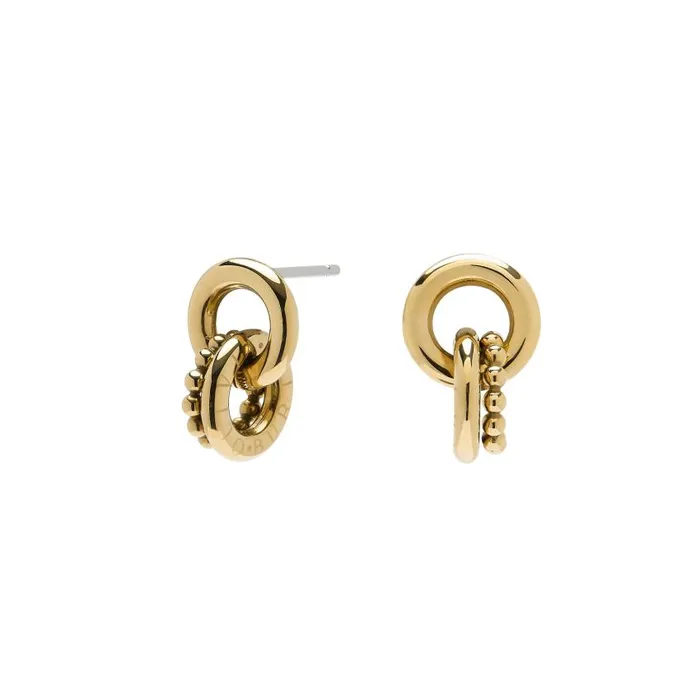 Earrings Women Olivia Burton Vintage Bead Gold Interlinked Circle Earrings