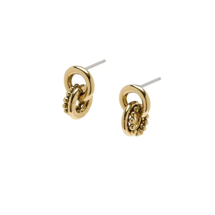Earrings Women Olivia Burton Vintage Bead Gold Interlinked Circle Earrings
