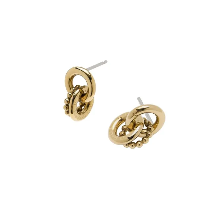 Earrings Women Olivia Burton Vintage Bead Gold Interlinked Circle Earrings