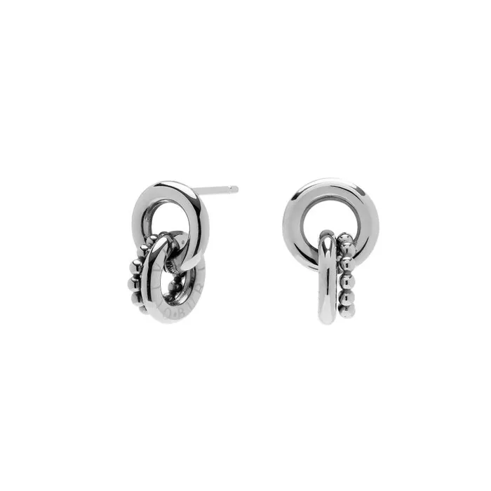 Earrings Women Olivia Burton Vintage Bead Silver Interlinked Circle Earrings