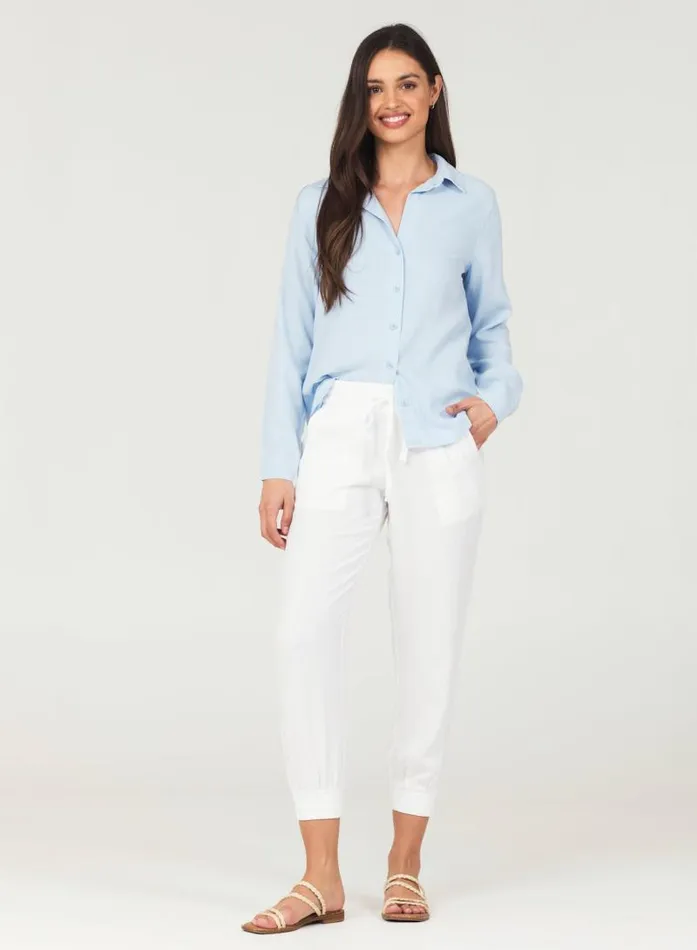 Easy Drawstring Jogger 8211 White Women Bella Dahl Pants