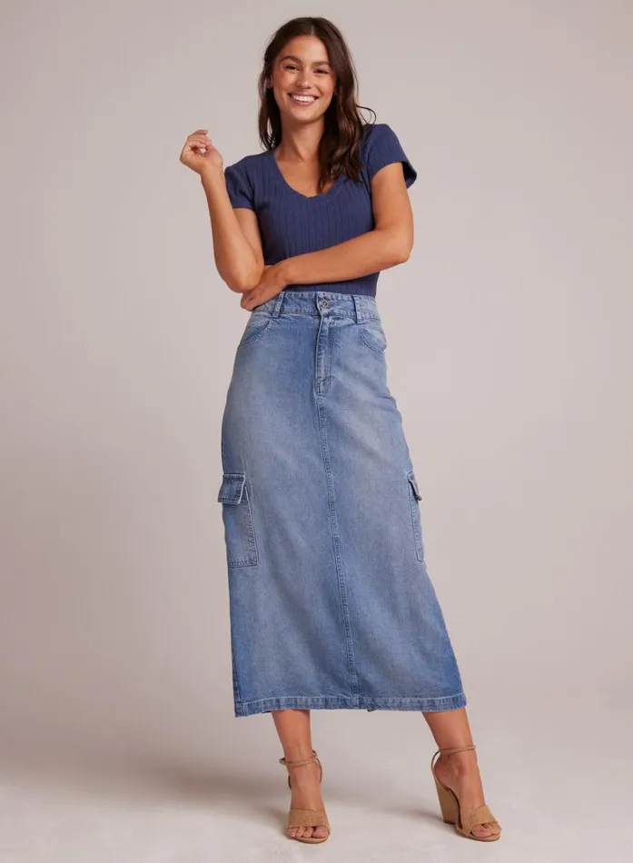 Edie Cargo Long Skirt 8211 Pacific Salt Wash Women Bella Dahl Skirts