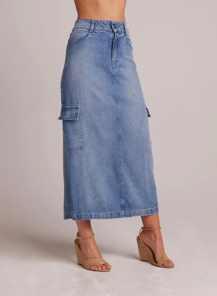 Edie Cargo Long Skirt 8211 Pacific Salt Wash Women Bella Dahl Skirts Edie Cargo Long Skirt 8211 Pacific Salt Wash Women Bella Dahl Skirts