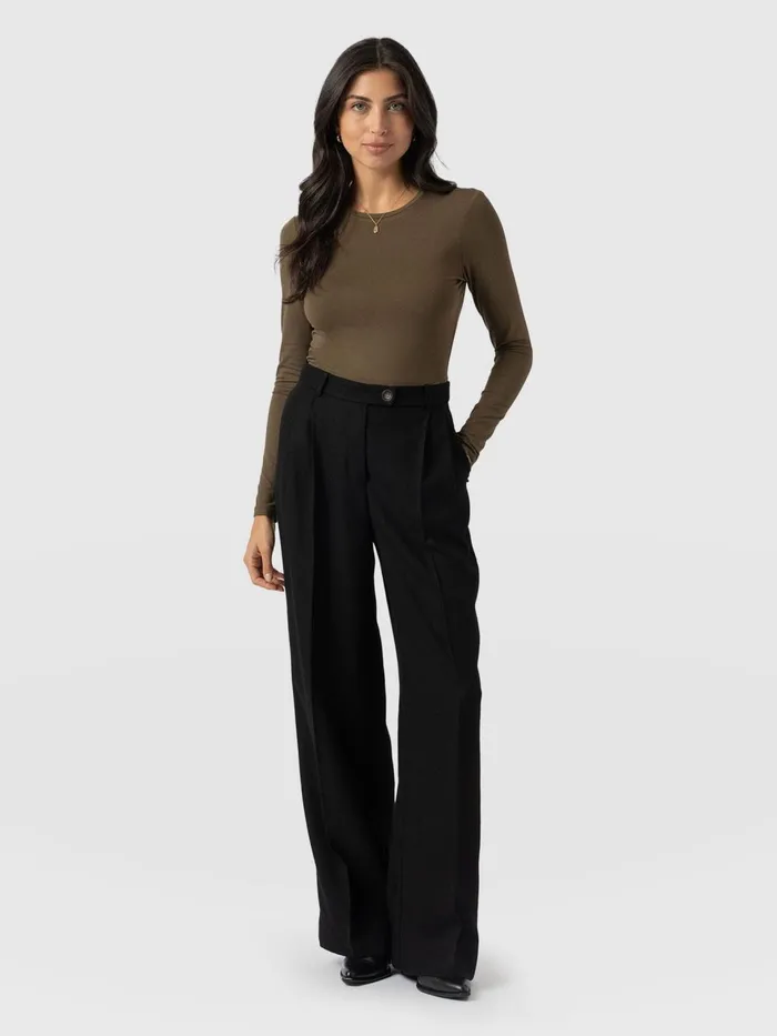 Emery Wide Leg Pant 8211 Black Black Women Saint And Sofia Pants