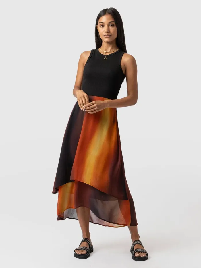 Etta Layered Dress 8211 Amber Gradient Amber Gradient Women Saint And Sofia Dresses