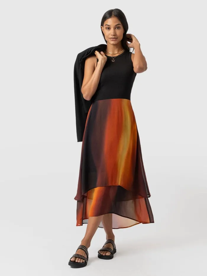 Etta Layered Dress 8211 Amber Gradient Amber Gradient Women Saint And Sofia Dresses