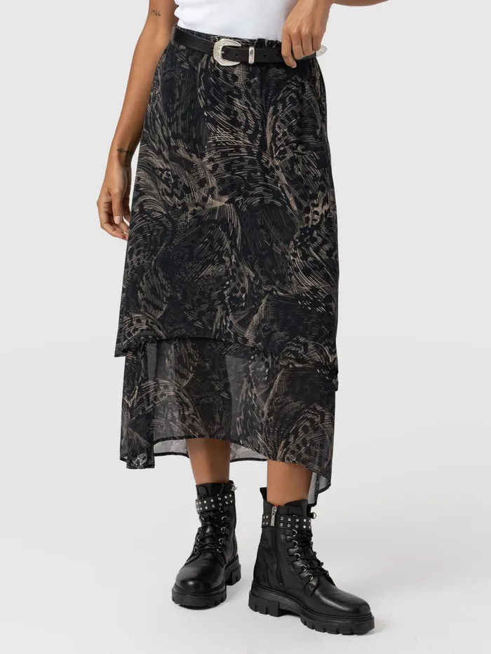 Etta Layered Skirt 8211 Spot Feather Spot Feather Women Saint And Sofia Skirts