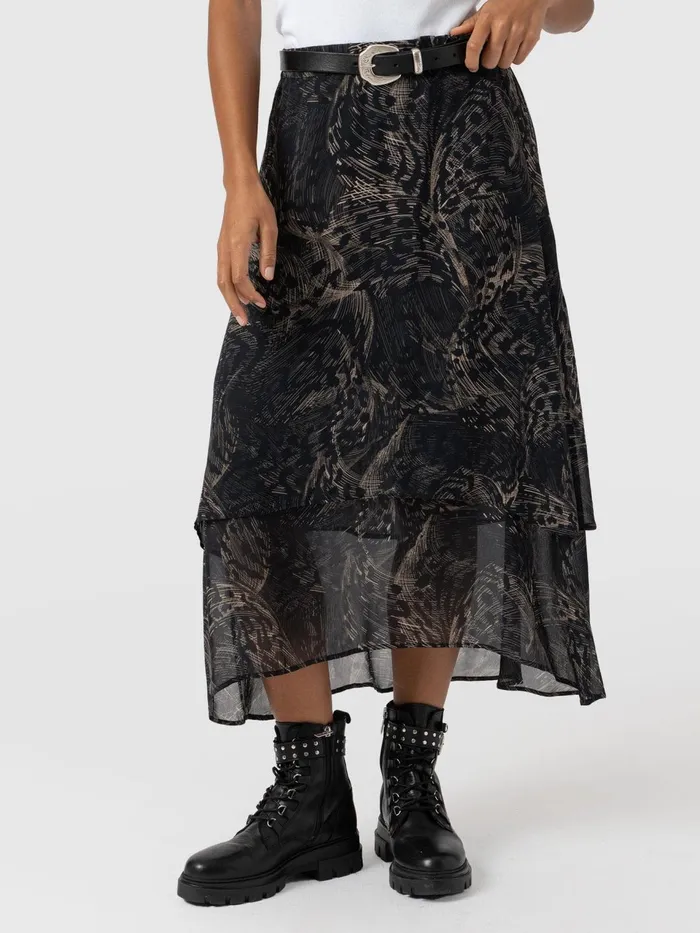 Etta Layered Skirt 8211 Spot Feather Spot Feather Women Saint And Sofia Skirts