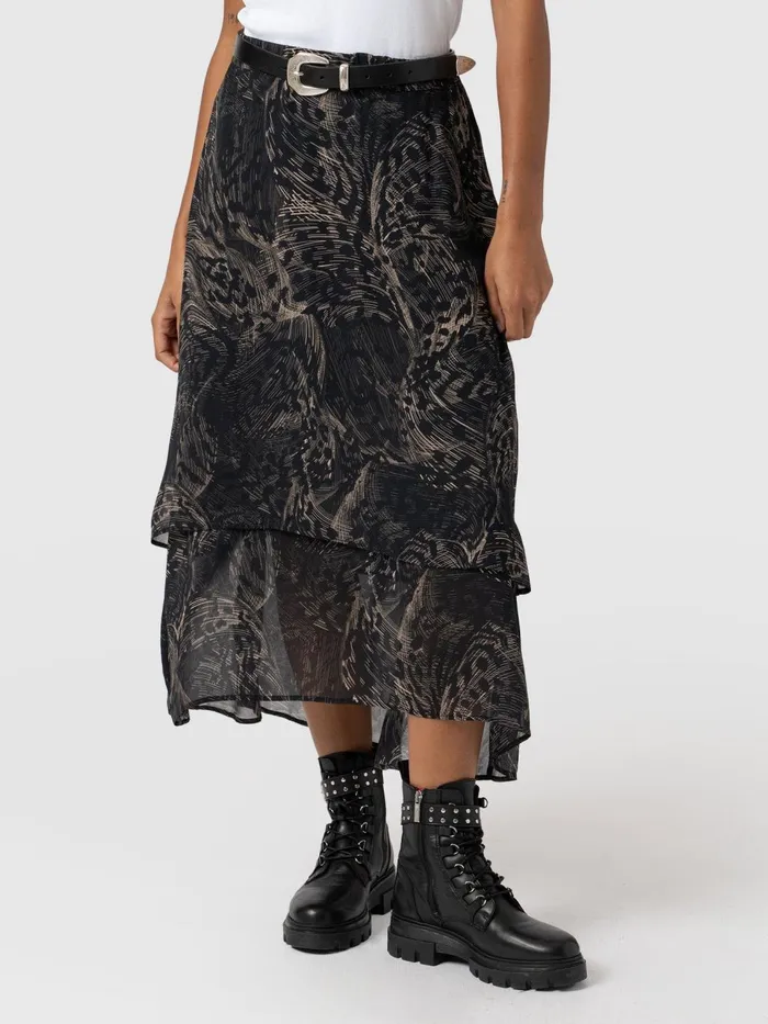 Etta Layered Skirt 8211 Spot Feather Spot Feather Women Saint And Sofia Skirts