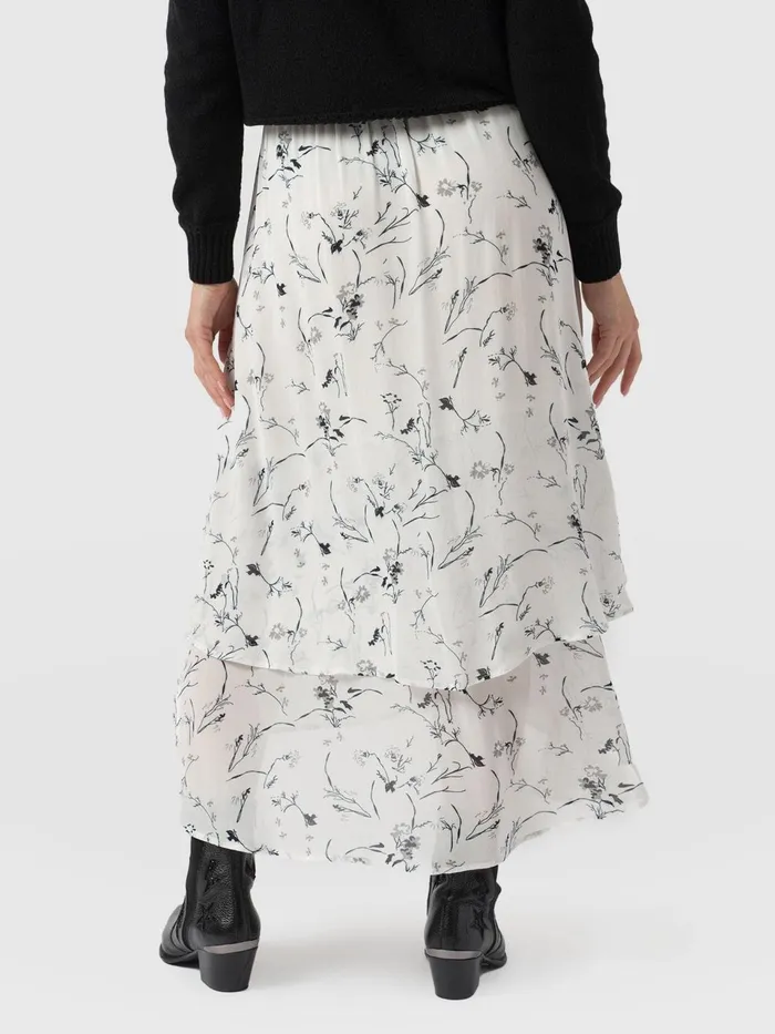 Etta Layered Skirt 8211 White Floral White Floral Women Saint And Sofia Skirts