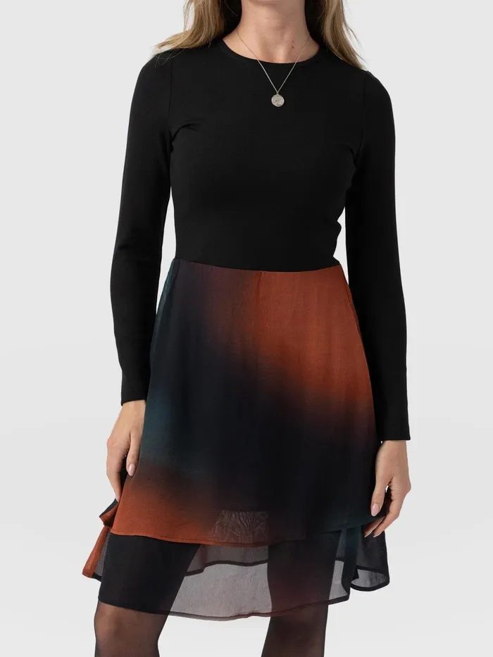 Etta Mini Layered Dress 8211 Orange Coral Orange Coral Women Saint And Sofia Dresses