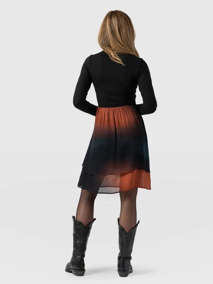 Etta Mini Layered Dress 8211 Orange Coral Orange Coral Women Saint And Sofia Dresses